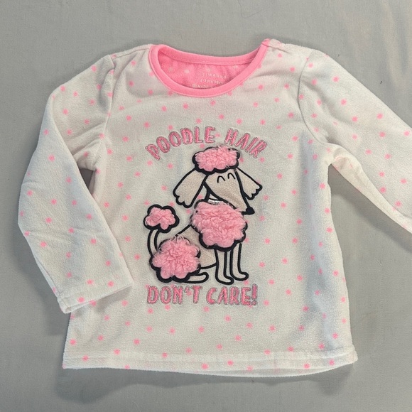 Primark - Poodle Hair Design Long Sleeve Sweater - Pink & White - Picture 1 of 4